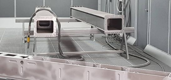 3 Stahlkonstruktionen in Strahlkabine