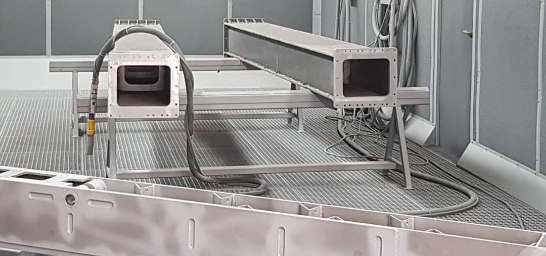 3 Stahlkonstruktionen in Strahlkabine